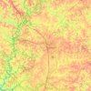 Laurel County topographic map, elevation, relief