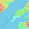 Trøndelag topographic map, elevation, relief